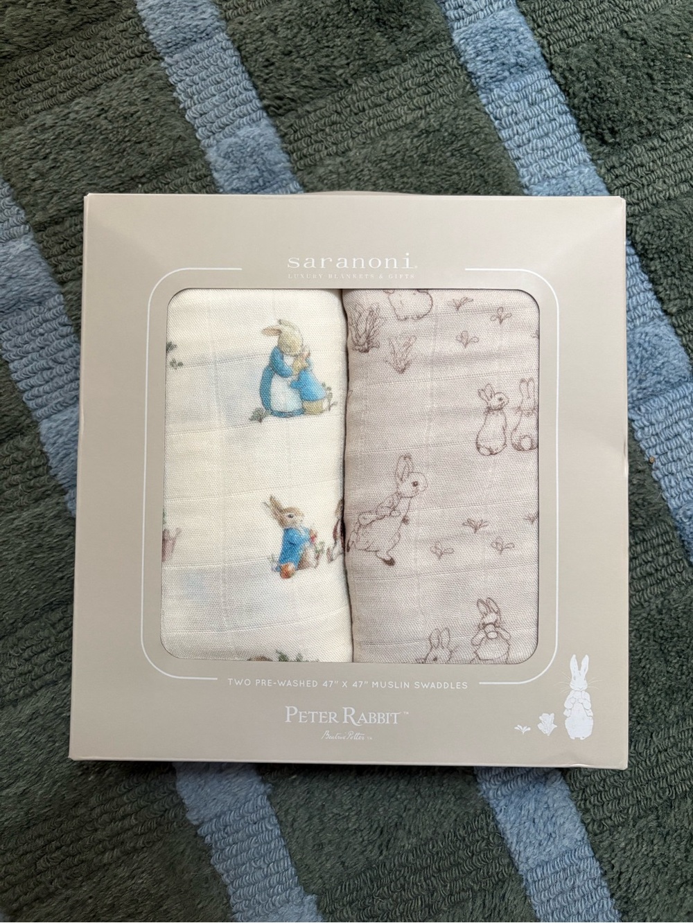 NWT Saranoni Peter Rabbit Swaddles (2-Pack)